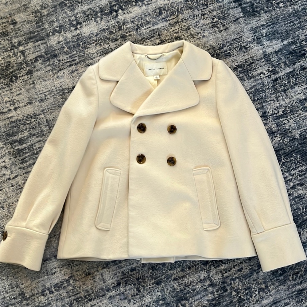Cream pea coat